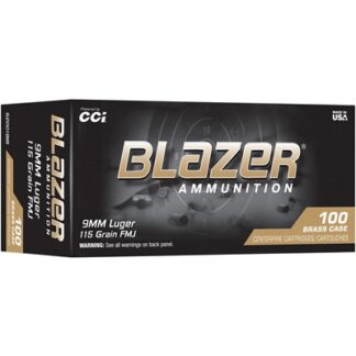 CCI Blazer Brass 9mm 115gr FMJ 100-Round Box