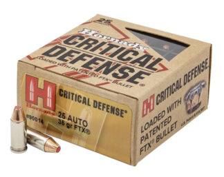 Hornady Critical Defense .25 ACP 35 gr FlexTip FTX Ammunition (25 Rounds)