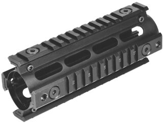 NCStar MAR4S AR-15 Quad Rail Carbine Length, 6.70 in, Black Hardcoat Anodized Aluminum