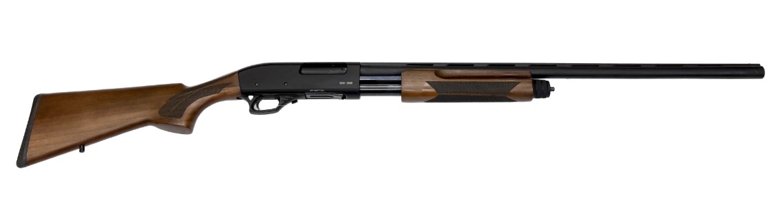 Retay USA KOTA RGR-2000 Pump 20 Gauge 28 in Barrel 3-rd Walnut Stock Black Finish
