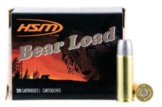 HSM .45 Long Colt 325 gr Wide Flat Nose Hard Lead Gas-Checked Ammo, 20 Rounds Per Box
