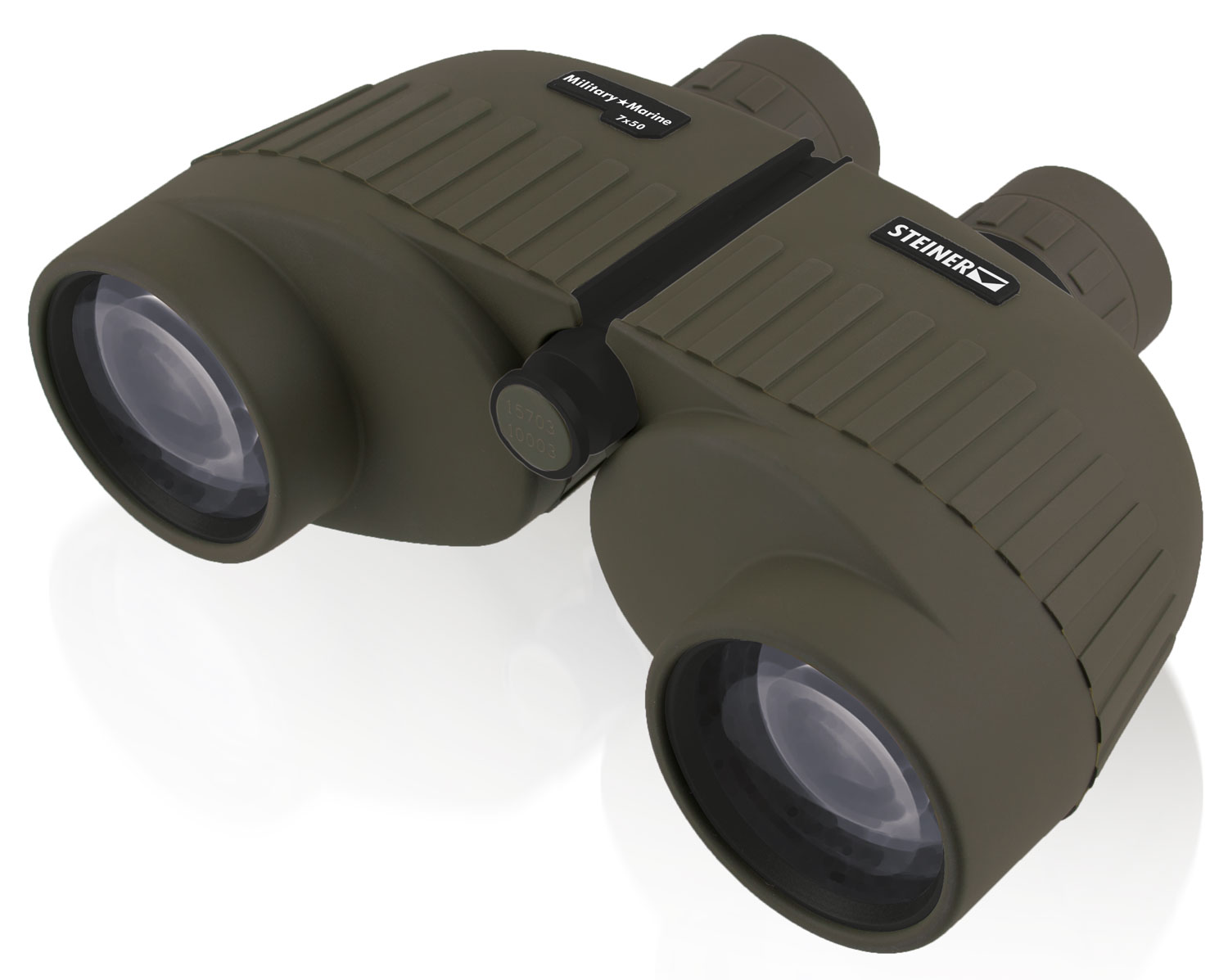 Steiner Military-Marine 7x50 Porro Binoculars with Sports-Auto Focus, OD Green Makrolon Rubber Armor