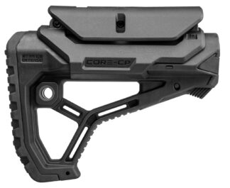 FAB Defense GL-Core Buttstock for AR-15/M4, Adjustable Cheek Rest, Black Fiberglass-Reinforced Polymer