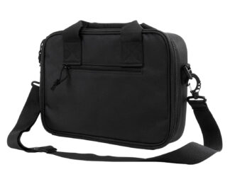 NcStar CPDX2971B VISM Double Pistol Range Bag w/ Mag Pouches Loop Fasteners Zippers Padding & Black Finish