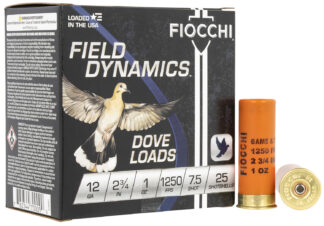 Fiocchi Field Dynamics Dove & Quail 12 Gauge 2.75 in 7.5 Shot 1 oz 25 Rounds