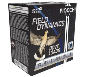 Fiocchi Field Dynamics Dove & Quail 12 Gauge 2.75 in 1 1/8 oz #7.5 Shot 25 Rounds