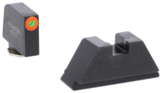 AmeriGlo GL-511 Optic-Compatible Sight Set XL Tall Suppressor, Green Tritium/Orange Outline