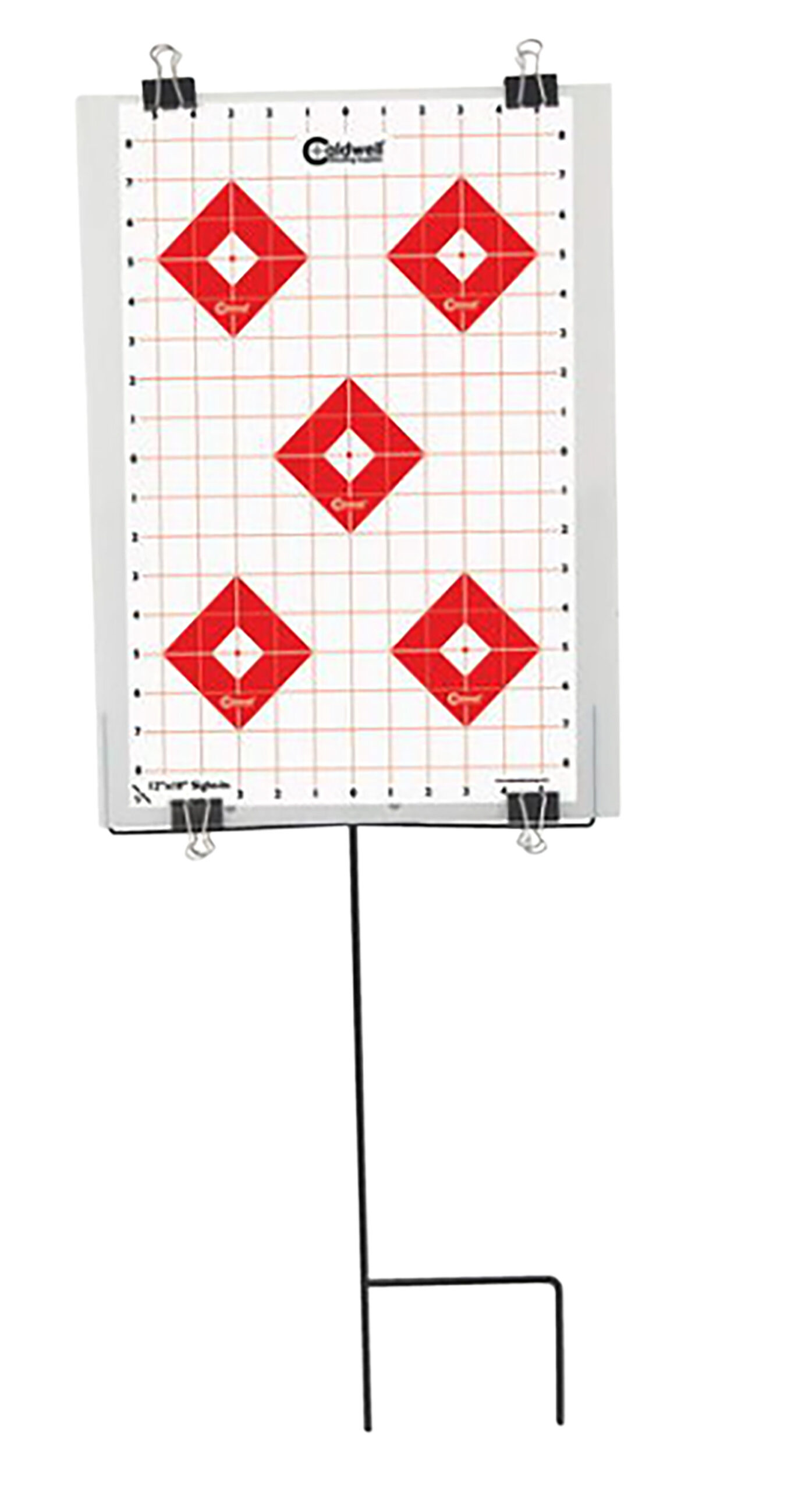 Caldwell Ultra Portable Target Stand Kit Standing, Black/Red/White, 8 Silhouette/8 Sight-In Targets