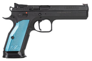 CZ-USA TS 2 Single Action Semi-Auto Pistol, .40 S&W, 5.28 in, 17+1, Black/Blue