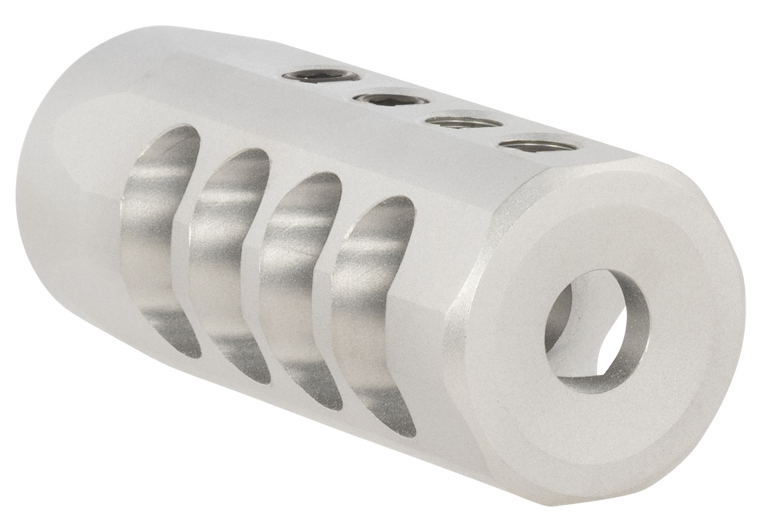Christensen Arms 8100001701 Side-Baffle Natural Titanium, 5/8"-24 tpi Threads, 30 Cal (.920" D Bull barrel)