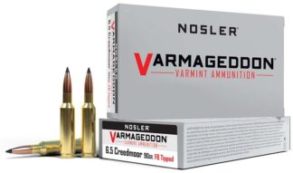 Nosler Varmageddon 6.5mm Creedmoor 90gr Flat Base Tipped, 20 Rounds