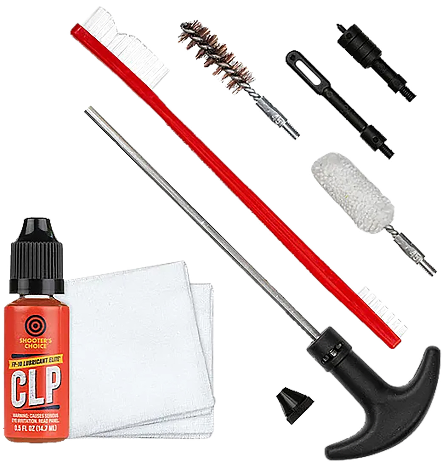 Shooters Choice .45 ACP Pistol Cleaning Kit with Aluminum Rod, 8-32 Thread Pattern
