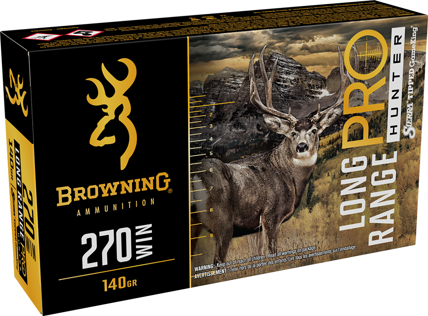 Browning Long Range Pro Hunter .270 Winchester 140 gr Rifle Ammunition, 20 Rounds
