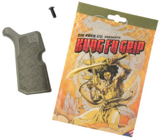 Die Free Kung Fu Grip Rifle Grip for AR15/M4 and AR10/SR25, Olive Drab Green Nylon