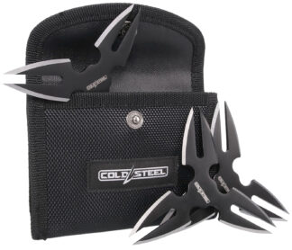 Cold Steel CSTH15STR3PK Throwing Stars 1.50 in Black Oxide 420 Stainless Steel Blades