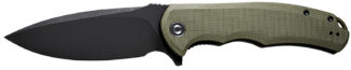 CIVIVI C803F Praxis 3.75" Bladed Folding Knife, Flipper Liner Lock, 9Cr18MoV SS, OD Green G10