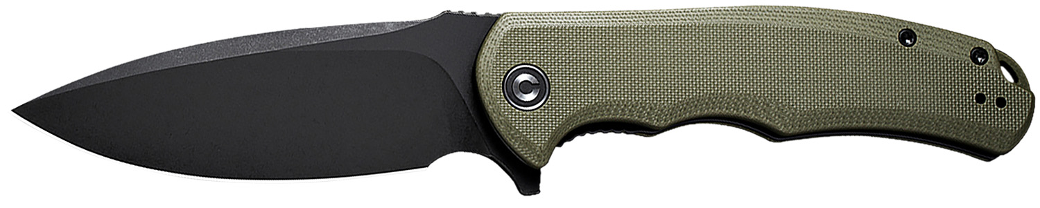 CIVIVI C803F Praxis 3.75" Bladed Folding Knife, Flipper Liner Lock, 9Cr18MoV SS, OD Green G10