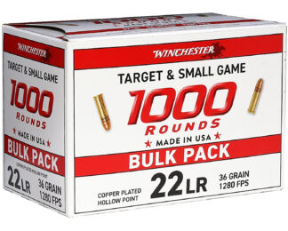 Winchester Ammo 22LR1KHP 22LR 36gr Plated Hollow Point 1000 Per Box/2 Case