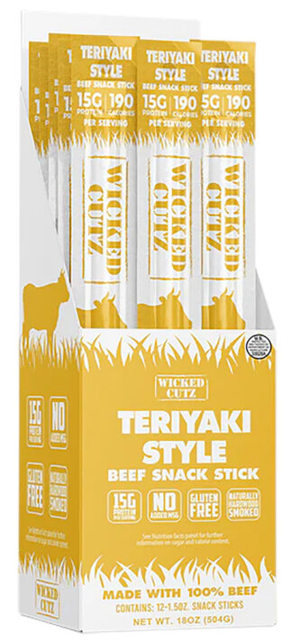 Wicked Cutz Teriyaki Beef Sticks 12-Pack