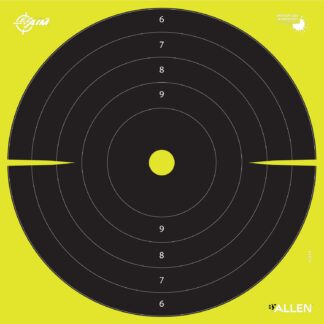 Allen EZ Aim Splash 12.5 in Bullseye Hanging Paper Targets, Black/Chartreuse, 30-Pack