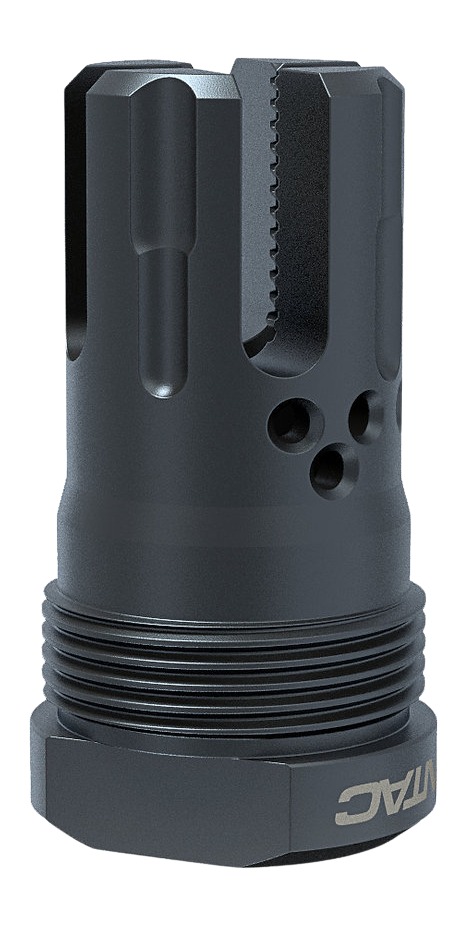 Lantac Lamprey Flash Hider/Compensator 5.56 NATO, 1/2x28 Thread, QPQ Finish, Black