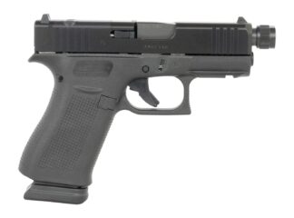 Glock UX4350201FRMOSTB G43X  9mm Luger 10+1 3.41" Black Threaded Barrel, Black Steel Optic Ready/Serrated Slide, Black Polymer Frame w/Accessory Rail, Ambidextrous