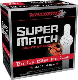 Winchester Super Match 12 Gauge 2 3/4 in #7.5 Shot 1 1/8 oz, 25 Rounds