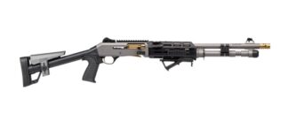 PW ARMS INC Panzer Arms PAM4NCSGGTMFSS M4 Pro AI Semi-Auto 12 Gauge 18.5 in, 5+1 Gray/Gold