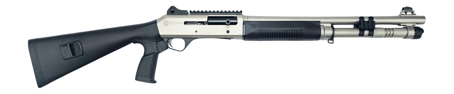 PW Arms Inc Panzer Arms M4 Semi-Auto 12 Gauge 18.5 in Nickel 5+1