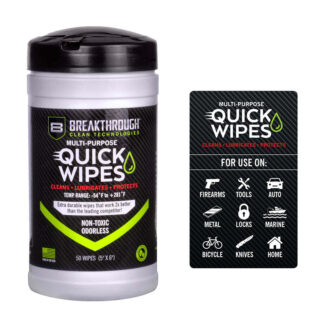 Breakthrough Clean Technologies Quick Wipes Synthetic CLP Wipes, 50 Count Canister