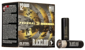 Federal Black Cloud FS 12 Gauge 3.5 in #4 Steel Shot 1-1/2 oz, 25 Rounds