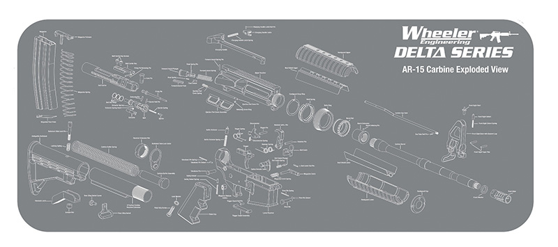 Wheeler Engineering Delta Series AR-15 Maintenance Mat, 47 in Length