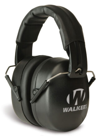 Walkers EXT Range Shooting Muff, Folding Over-the-Head, 30 dB, Black