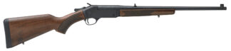 Henry Single Shot Break Action Rifle, .243 Winchester, 22in Barrel, Bead Sights, Blue/Walnut