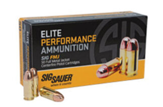 SIG Sauer Elite Ball .380 ACP 100 gr FMJ Brass 50 Rounds Per Box