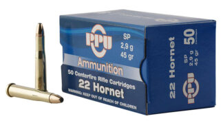 Prvi Partizan PP22H .22 Hornet 45 Grain Soft Point, 50 Rounds Per Box