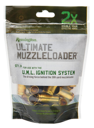 Remington Ultimate Muzzleloader Primed Brass Cases with 9 1/2 Large Magnum Primer, 24/Bag
