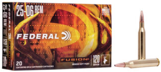 Federal FUSION .25-06 Remington 120Gr Soft Point Boat Tail, 20 Rounds Per Box