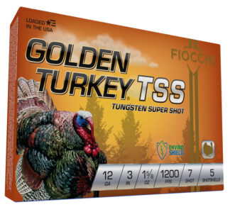 Fiocchi Golden Turkey 12 Gauge 3 in TSS #7 Shot, 1 5/8 oz, 5 Rounds Per Box