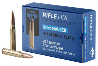 PPU PP8F 8mm Mauser 198gr FMJ Boat Tail 20-Round Box