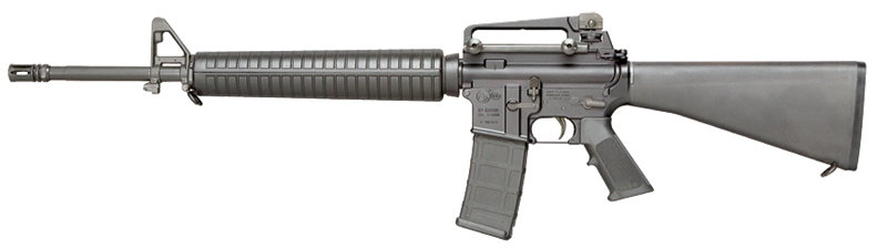 Colt AR15A4 Semi-Auto Rifle, 20" Barrel, 5.56 NATO/.223 Rem, Black, A2 Sights