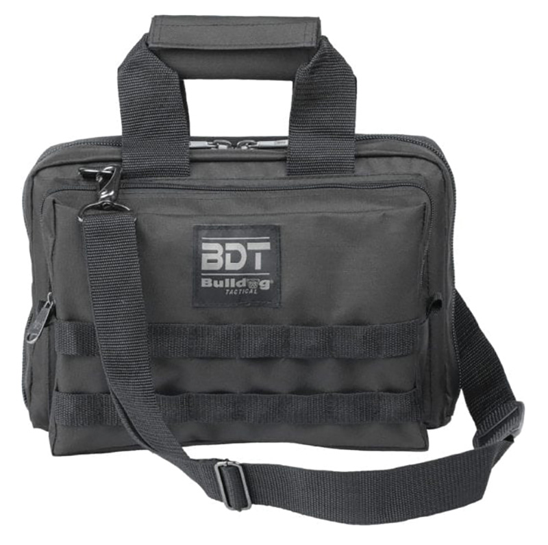 Bulldog Cases Deluxe 2 Pistol Range Bag with Strap, Black