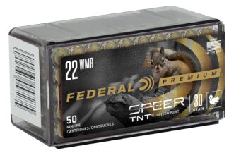 Federal Premium P765 .22 WMR 30 Grain V-SHOK Speer TNT Hollow Point, 50-Round Box