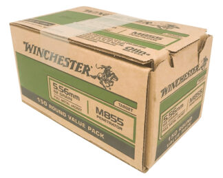 Winchester USA M855 5.56 NATO 62 gr Full Metal Jacket Green Tip 150 Rounds