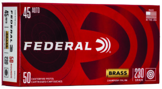 Federal Champion .45 ACP 230 Grain FMJ 50 Rounds Per Box