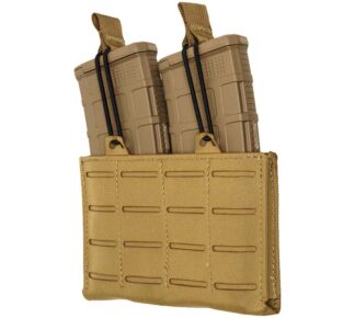 Tac Shield RZR MOLLE Double Rifle Mag Pouch, Coyote