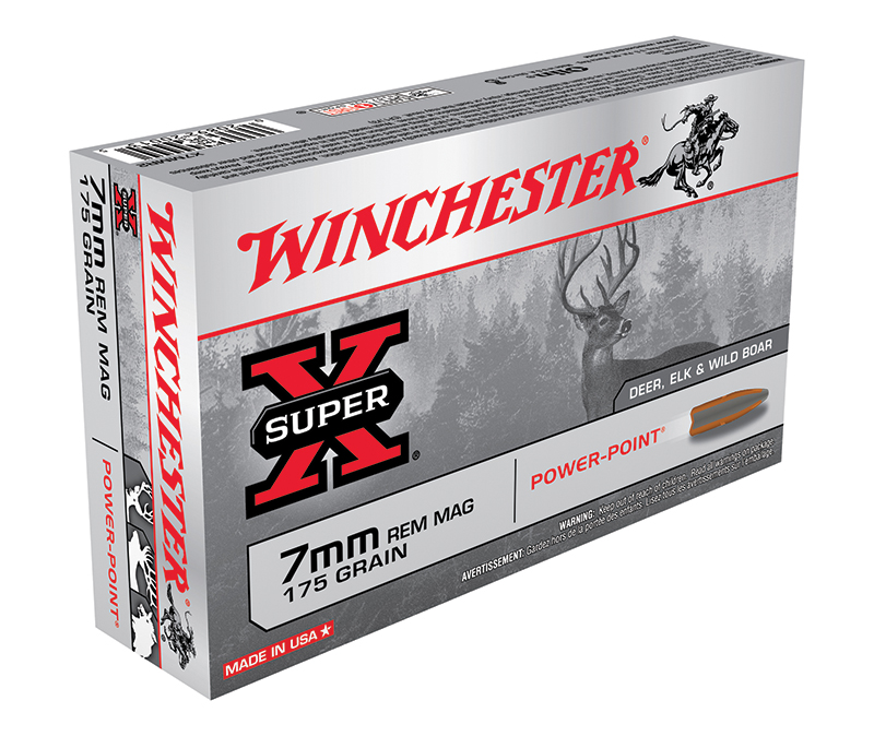 Winchester Super-X 7mm Remington Magnum 175 Grain Power-Point, 20 Rounds Per Box