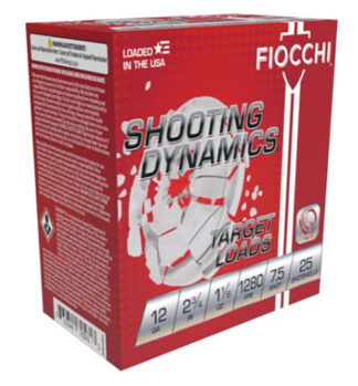 Fiocchi Shooting Dynamics 12 Gauge 2 3/4in 1 1/8oz #7.5 Shot, 25 Rounds Per Box