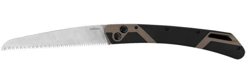 Kershaw Taskmaster Saw 2 Compact Folding Saw, Nickel Plated, Comfortable Grip