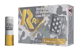 Rio Ammunition Royal Buckshot Low Recoil 12 Gauge 2.75 in #00 Buckshot 9 Pellets